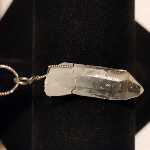 Handcrafted Wire Wrapped Natural Terminated Clear Quartz Necklace - Picture 2 of 4